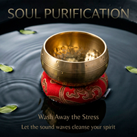 Exquisite Antique Copper Tibetan Singing Bowl-Professional Drum Accessories for Feng Shui & Buddhist Home/Office Use