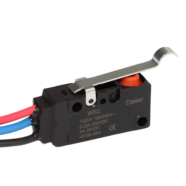 SPDT 3 PIN Pre-Wired 10A 125 250V Micorswitch Waterproof Micro Limit Switch with Arc Lever for Arduino Appliance and Electronic