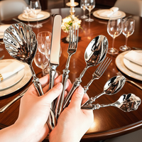 Ensemble de couverts de luxe haut de gamme en acier inoxydable pour mariage, hôtel, restaurant occidental – Cuillère coquille, nouveau design