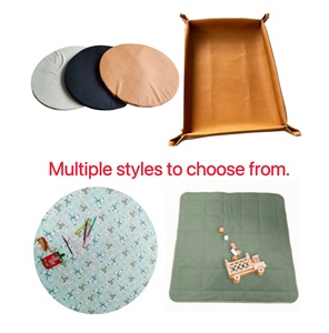 Alfombrilla de cuero vegana para bebé, extremadamente duradera, resistente a los arañazos, simplemente frotar, limpiar, portátil, estampada - Product Image 2