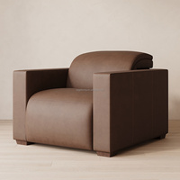 Sillón Reclinable Eléctrico Moderno de Cuero sin Brazos Sageliving para Salón y Espacio de Estar