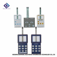 Sakelar Membran Tertutup Ramah Lingkungan Bersertifikasi MBR ISO9001, Keypad Tahan Air IP65, Perekat 3M, Keyboard Tinta Perak, Fleksibel