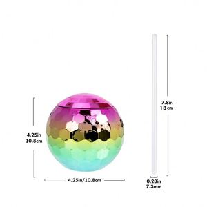 Vaso Personalizado al por Mayor con Diseño de Bola de Discoteca para Bebidas Frías, Ideal para Fiestas, Bares y Decoración Navideña - Product Image 3