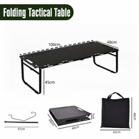 Table pliante tactique en métal Nuosenlai - Portable pour le camping en plein air et la plage, installation rapide, design moderne