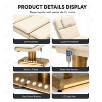 Lit de soin facial JOXIN avec matelas en mousse épaisse et cadre finition or pour mobilier de spa de luxe en gros