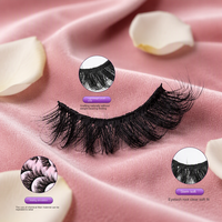 Lot de 10 paires de faux cils tridimensionnels multicouches volumineux naturellement réalistes