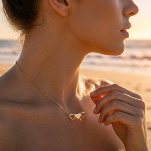 Stainless Steel <strong>3</strong> Heart to Heart Pendant <strong>Necklace</strong> 18K Gold Friendship <strong>Sister</strong> Mother Daughter Birthday Gift Link Chain <strong>Necklace</strong> - Product Image 6