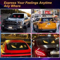 1 Paire de feux LED décoratifs pour pare-brise de camion, type « Devil Eye », pour vitres avant et arrière de voiture, clignotants USB, feux de signalisation d'avertissement