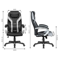 Fauteuil de bureau exécutif ergonomique de luxe en cuir PU, pivotant à 360°, réglable en hauteur, avec roulettes en PU – Vente en gros