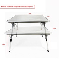 Table réglable portable pliable, accessoires de camping, bureau léger, table de pique-nique pour extérieur, intérieur, patio
