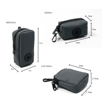 Sac à friandises carré pour chien avec logo personnalisé, fermeture éclair réglable, en tissu polyester durable, respirant, portable et écologique, avec sacs à déjections pour animaux de compagnie