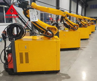 Chariot de soudage robotisé mobile tendance, système de robot de soudage MIG à 6 axes avec alimentateur de fil pour la fabrication d'acier