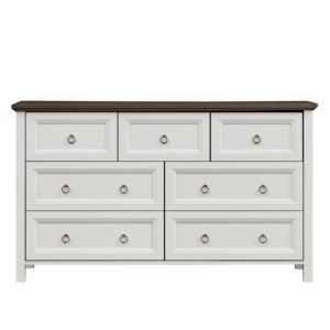 DB Farmhouse Commode rustique en bois et métal avec 7 tiroirs MDF TV Stand Organisateur de rangement pour chambre et salon - Product Image 2