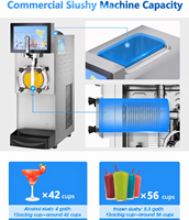 Mesin Slush Komersial 24-36L/H 2*12L untuk Bar, Minuman Dingin Thailand Baru 2024, Pembuat Koktail, Slush 220V-240V 50/60Hz