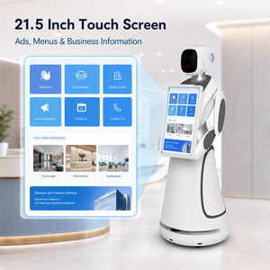 Robot d'accueil commercial IA avec écran tactile 21,5 pouces et navigation autonome LiDAR pour hôtels, commerce de détail, secteur de la santé, banques - Product Image 6