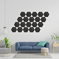 Paneles Acústicos Hexagonales Autoadhesivos de Poliéster, Fieltro PET, Alta Eficacia en la Absorción de Sonido, Reducción de Ruido, para Almacenes y Exteriores