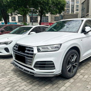 สปลิตเตอร์หน้า Audi Q5 FY Sline สีดำเปียโน ลายคาร์บอนไฟเบอร์ ผิวด้าน ปี 2018-2020 - Product Image 1
