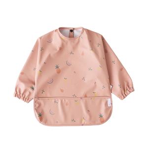 مريلة أطفال جديدة لطيفة مقاومة للماء بأكمام طويلة للرسم والتغذية - Product Image 1