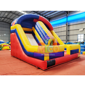 Prix d'usine Toboggan gonflable commercial en PVC à double piste et château combiné, Toboggan gonflable à double piste pour enfants - Product Image 1