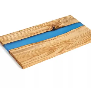Tábua de cortar madeira de oliveira personalizável, bloco de corte de resina epóxi fenólica acácia para cozinha, serviço doméstico, caixa embalada, 2023