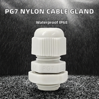 Passe-câble étanche IP68 PG7 de haute qualité, connecteur de jonction à trous en nylon basse tension avec écrou de blocage