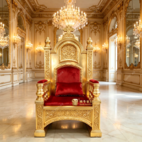 Chaises de trône, chaises de chef et chaises d'auditorium de style européen, luxueuses et dorées. Les couleurs et les tissus peuvent être personnalisés.