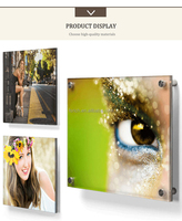 Sur plexiglas personnalisé grande impression Photo personnalisé acrylique noël clair moderne Rectangle panneau 3d suspendu cadre de voiture 100 pièces