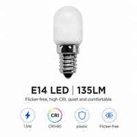 Ampoule LED E14 Xmation AC220-240V 1.5W 135LM Ra>80 avec pilote IC sans scintillement, 5 LED 2835, pour usage résidentiel, certifiée CE/FCC, garantie 2 ans