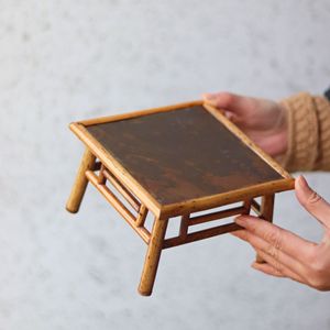 Chinese Style Bamboo <b>Tea</b> Table Square Heat Resistant Kung Fu <b>Tea</b> <b>Tray</b> For Afternoon <b>Tea</b> Display Storage - Product Image 1