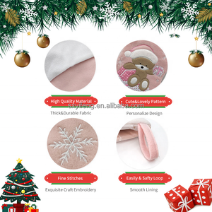 2025 nuovo orsacchiotto blu stile orsacchiotto di natale calza regalo di natale albero di natale decorazione appesa decorazioni natalizie - Product Image 4