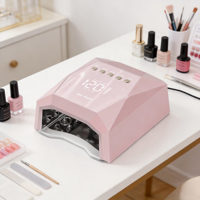 Lampe à ongles UV LED puissante avec capteur intelligent et écran LCD pour séchage professionnel des gels à domicile ou en salon