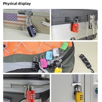 Serrure à code pour bagages, cadenas de voyage à trois chiffres, en alliage de zinc, petit modèle mécanique suspendu 800113