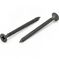 Tornillo de acero inoxidable para paneles de yeso, rosca autoroscante de color negro, fino y grueso, venta al por mayor