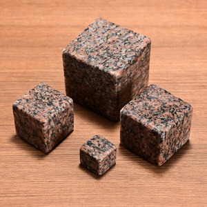 Granite Stone Blocks Natural Red Rock Cubes For Book Pressing And Decorative Use - Product Image 1