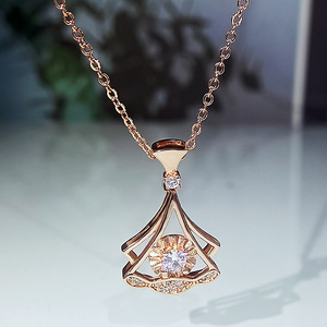 Collar con Colgante de Abanico para Mujer, Cadena para Clavícula, Regalo de Cumpleaños, Joyería - Product Image 3