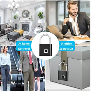 Serrure intelligente à empreintes digitales, sans clé, étanche, antivol, serrure électronique intelligente en zinc, sécurité intelligente pour porte - Product Image 2