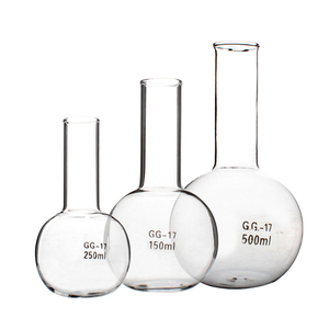 <span class=keywords><strong>Fiole</strong></span> à fond rond <span class=keywords><strong>en</strong></span> <span class=keywords><strong>verre</strong></span> transparent de 100 ml, 150 ml, 250 ml, 500 ml pour utilisation <span class=keywords><strong>en</strong></span> laboratoire, <span class=keywords><strong>fiole</strong></span> à ébullition - Product Image 1
