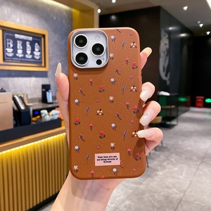 Funda Protectora de Alta Calidad con Diseño de Flores Pequeñas para iPhone 17 Air 13 14 15 16 <span class=keywords><strong>Pro</strong></span> Max, Textura de Cuero TPU - Product Image 3
