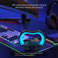 Smart Home Musik Universal RGB Wecker G-förmige Lampe Kabellose Multifunktions-Ladestation Uhr G-Lautsprecher Lampe Lautsprecher