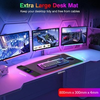 Chargement sans fil téléphone portable 10W Cartoon RGB Rest Wrist Gaming Mouse Pad Custom Ergonomic Mouse Pad Support for Office Home