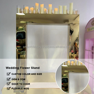 Base de Metal Dorada de Lujo para Camino de Mesa, Personalizable en Tamaño y Color, para Centros de Mesa de Bodas y Fiestas, Acero Inoxidable - Product Image 4