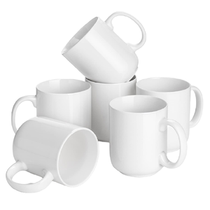 Taza de Cerámica Blanca de 15 oz, Apta para Lavavajillas, para Sublimación, con Asa, Personalizable con Logotipo, Ecológica, para Regalo - Product Image 1