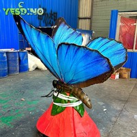 Grande taille réaliste Silicone beurre mouche modèle Animatronic beurre mouche Statue pour l'éducation école Zoo extérieur insectes expositions