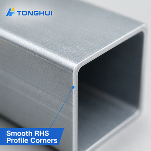 TONGHUI Tube carré et rectangulaire en acier galvanisé, tube en acier au carbone SHS RHS pour <span class=keywords><strong>construction</strong></span> structurelle, vente en gros - Product Image 3
