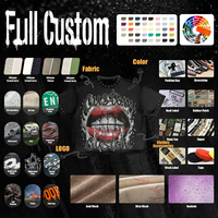 T-shirt personnalisé pour homme, streetwear, 300 g/m², coupe ample, avec strass, surdimensionné, en coton, imprimé graphique, effet vintage