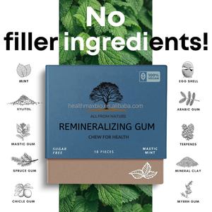 OEM bebas gula Xylitol peremajaan Gom Lastic Mint permen karet dengan Hydroxyapatite Enamel perlindungan segar nafas - Product Image 3