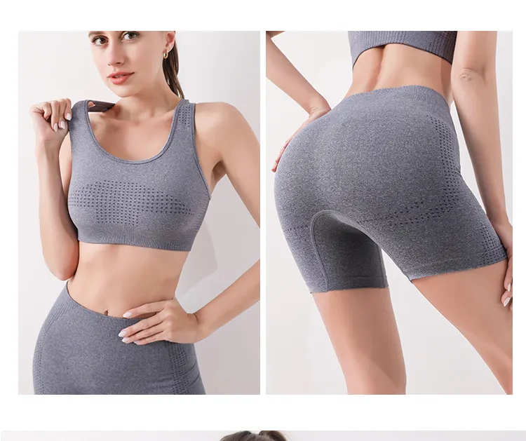 Commercio all'ingrosso di nuova moda senza maniche fitness activewear abbigliamento sportivo a vita alta 2 pezzi Set da palestra senza cuciture allenamento Set da yoga per le donne