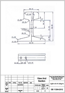 Chất lượng cao Q235 đường sắt thép đường sắt ánh sáng đường ray và thép nhẹ cho đường sắt sử dụng - Product Image 6