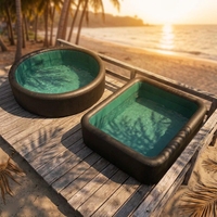 Piscine gonflable ronde DROP STITCH Premium en DWF et PVC avec construction résistante au froid pour une utilisation extérieure de luxe
