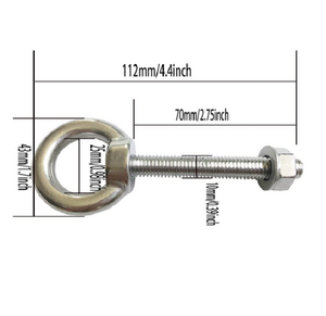Vis à œil en acier au carbone galvanisé à filetage fin M1.6 X 25 mm pour usage industriel et mobilier - Product Image 5